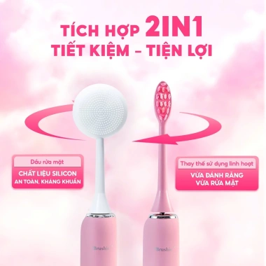 Bàn chải điện Brushie Promax - Quà tặng Valentine 14/3 & 8/3, 15 chế độ làm sạch, giảm còn 1,210,000₫ 5