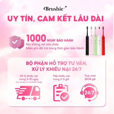 Bàn chải điện Brushie Promax - Quà tặng Valentine 14/3 & 8/3, 15 chế độ làm sạch, giảm còn 1,210,000₫ 7