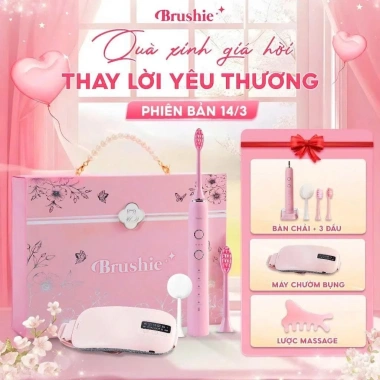 Bàn chải điện Brushie Promax - Quà tặng Valentine 14/3 & 8/3, 15 chế độ làm sạch, giảm còn 1,210,000₫ 9