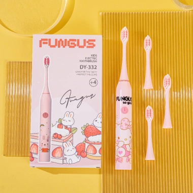 Bàn chải điện cho bé Fungus DY-332 sóng âm, chống nước IPX7, tặng 3 đầu, giảm giá 180k 4