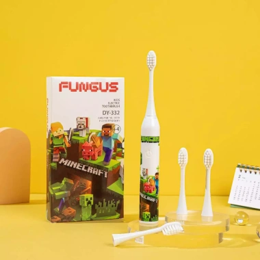 Bàn chải điện cho bé Fungus DY-332 sóng âm, chống nước IPX7, tặng 3 đầu, giảm giá 180k 7