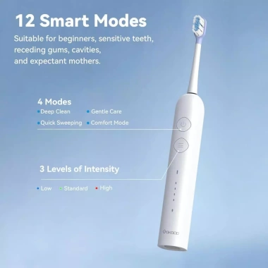 Bàn chải điện GOKOCO sóng âm, chống nước IPX7 - Giá chỉ 339.000đ, giảm mạnh