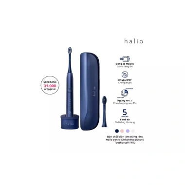 Bàn chải điện Halio Sonic Whitening PRO - Hủy diệt, bảo hành 1 năm, chính hãng 5