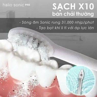 Bàn chải điện Halio Sonic Whitening PRO - Hủy diệt, bảo hành 1 năm, chính hãng 7