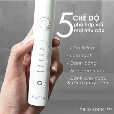 Bàn chải điện Halio Sonic Whitening PRO - Hủy diệt, bảo hành 1 năm, chính hãng 8