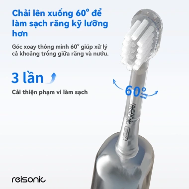 Bàn chải điện REISONIC H610 Pro – Quét rung, nhôm mạ đen, 3 đầu chải – 580.000₫ 7 Bàn chải điện REISONIC H610 Pro – Quét rung, nhôm mạ đen, 3 đầu chải – 580.000₫ 7