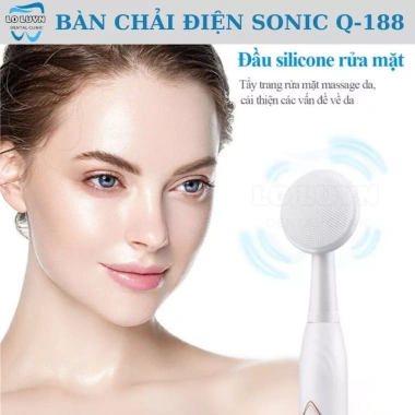 Bàn chải điện Sonic 3in1 Q-188 rửa mặt, mát xa, kháng nước IPX7, 6 tháng BH, 267.000 VND 8 Bàn chải điện Sonic 3in1 Q-188 rửa mặt, mát xa, kháng nước IPX7, 6 tháng BH, 267.000 VND 8