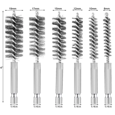 Bàn chải EHES làm sạch máy móc ống dây 8‑19mm - Đánh bóng, rửa rỉ sét 7