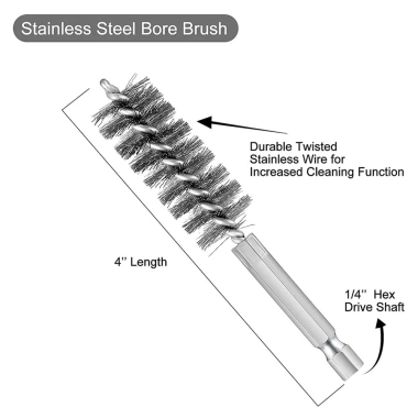 Bàn chải EHES làm sạch máy móc ống dây 8‑19mm - Đánh bóng, rửa rỉ sét 8
