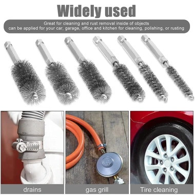 Bàn chải EHES làm sạch máy móc ống dây 8‑19mm - Đánh bóng, rửa rỉ sét 9