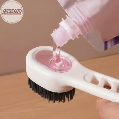 Bàn chải giặt giày đa chức năng Meour - Phân phối chất lỏng, lông mềm, nhẹ nhàng, dùng tại nhà - Giá 40.824₫