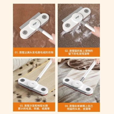 Bàn chải gỡ lông cho mèo & chó - Tái sử dụng, rửa nước, làm sạch lông rời & bám dính trên sofa, quần áo 2