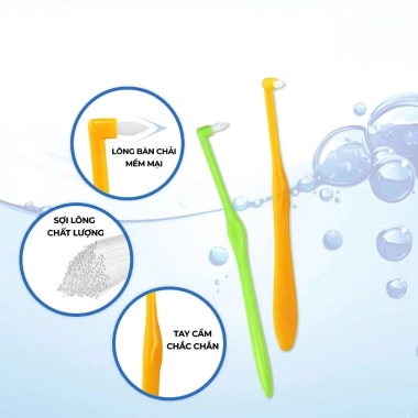 Bàn chải kẽ răng cho răng niềng đầu nhọn, đầu phẳng, tay cầm nhỏ gọn, giá 23.000đ