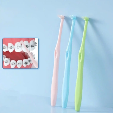 Bàn chải kẽ răng cho răng niềng đầu nhọn, đầu phẳng, tay cầm nhỏ gọn, giá 23.000đ