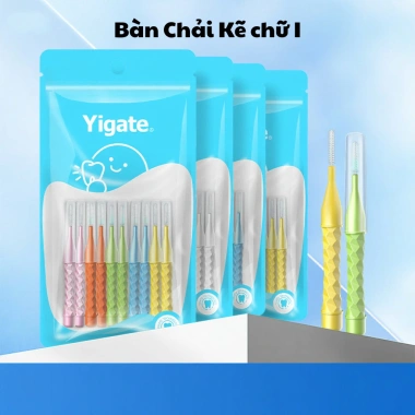 Bàn chải kẽ răng Yigate dạng chữ I - Túi 10 chiếc, giá chỉ 39.000 VND, giảm mạnh