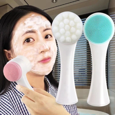 Bàn chải làm sạch da mặt hai mặt Massage 3D - Tiện dụng, Giá chỉ 36.091 VND
