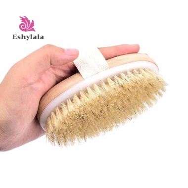 Bàn chải lông tự nhiên toàn thân da khô mềm massage tắm nhà, giá ưu đãi 69.552₫ 3