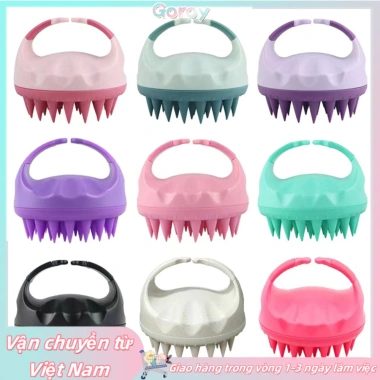 Bàn chải massage da đầu silicon - Máy chà sàn tắm cầm tay, thư giãn, giá 42.900₫