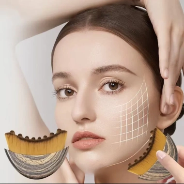 Bàn chải mặt đường viền bạch huyết - Máy mát xa chải khô, điêu khắc cằm, giảm giá 59.400 VND