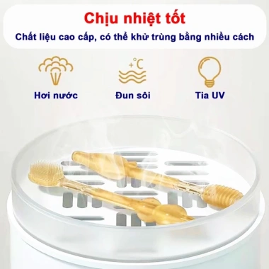 Bàn chải & rơ lưỡi silicon cho bé 0‑18 tháng A33 – Siêu mềm, an toàn, 35.000₫ 2