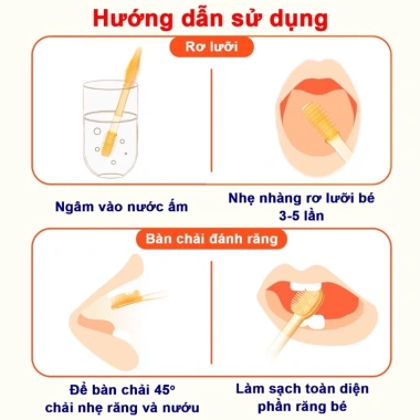 Bàn chải & rơ lưỡi silicon cho bé 0‑18 tháng A33 – Siêu mềm, an toàn, 35.000₫ 8