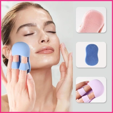 Bàn Chải Rửa Mặt 10 Chiếc Silicon Chà Ngón Tay Cầm Chăm Sóc Da Nam Nữ Hàng Ngày 3