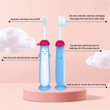 Bàn chải Sachi cho bé sợi lông tơ siêu mịn, đế hít và hộp đựng tiện lợi, chỉ 45.000 VNĐ 3