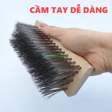 Bàn Chải Sắt Cầm Tay 15cm - Chà Cọ Rêu, Vệ Sinh Sân, Rửa Sàn, Giá 30.000