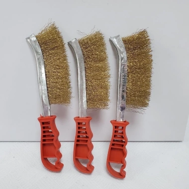 Bàn Chải Sắt Đánh Rỉ Cầm Tay Cán Đỏ 90g - Chổi Chà Rỉ Đẹp Giá 15.999 VND