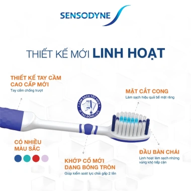 Bàn chải Sensodyne Repair & Protect Extra Soft, cổ linh hoạt, lông mềm, làm sạch sâu, giảm giá 46.170₫ 4