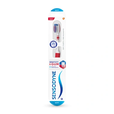 Bàn chải SENSODYNE Sensitive & Gum lông mềm, làm sạch nhẹ nhàng, bảo vệ nướu - Giá ưu đãi 61.740 VND