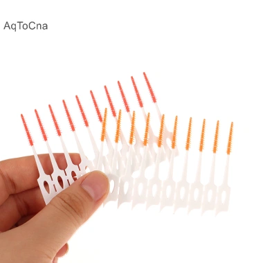 Bàn chải silicon kẽ răng AqToCna 200 chiếc – Dụng cụ làm sạch răng có ren, giá 40.920₫