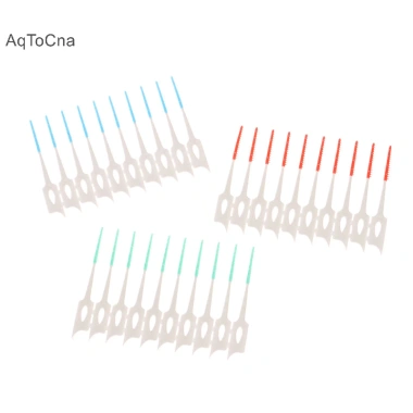 Bàn chải silicon kẽ răng AqToCna 200 chiếc – Dụng cụ làm sạch răng có ren, giá 40.920₫