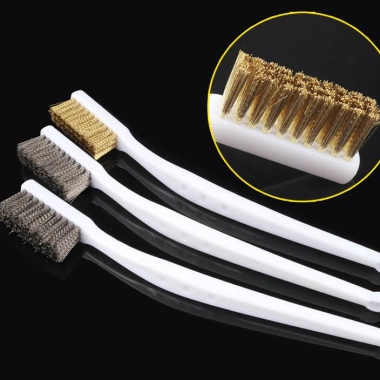 Bàn Chải Sợi Đồng Cán Nhựa - Chà Cọ Bề Mặt Kim Loại, Vệ Sinh Máy Móc & Bảng Mạch Điện Tử, Giá 8.910 VND 3