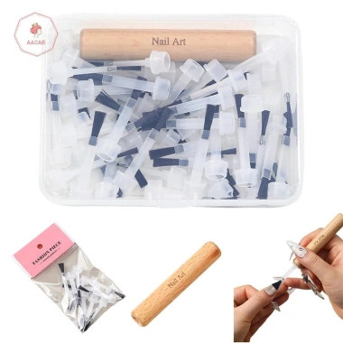 Bàn chải sơn móng tay AACAR 1 bộ - Bút hai đầu, thay thế đầu, giá 16.280₫