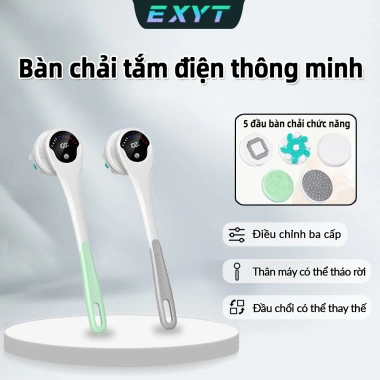 Bàn Chải Tắm Điện EXYT Spa 5 in 1 Xoay 360 IPX6 5 Đầu Chải USB - Vệ Sinh Toàn Thân Bàn Chải Tắm Điện EXYT Spa 5 in 1 Xoay 360 IPX6 5 Đầu Chải USB - Vệ Sinh Toàn Thân
