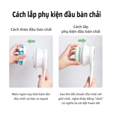 Bàn Chải Tắm Điện EXYT Spa 5 in 1 Xoay 360 IPX6 5 Đầu Chải USB - Vệ Sinh Toàn Thân 8 Bàn Chải Tắm Điện EXYT Spa 5 in 1 Xoay 360 IPX6 5 Đầu Chải USB - Vệ Sinh Toàn Thân 8