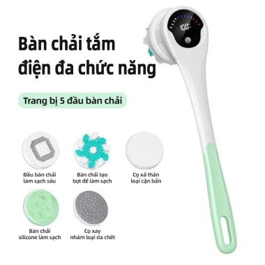 Bàn Chải Tắm Điện EXYT Spa 5 in 1 Xoay 360 IPX6 5 Đầu Chải USB - Vệ Sinh Toàn Thân 11 Bàn Chải Tắm Điện EXYT Spa 5 in 1 Xoay 360 IPX6 5 Đầu Chải USB - Vệ Sinh Toàn Thân 11