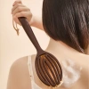 Bàn chải tắm lông lợn 2 trong 1 lụa dừa ướt & khô, tay cầm dài, cọ chà da chết, massage phòng tắm 3