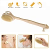 Bàn chải tắm mặt Scrub Bath Body Wood - Tay cầm dài tự nhiên, làm sạch sâu, giảm 20% 5