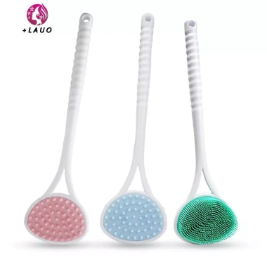 Bàn chải tắm silicone hai mặt dài tay cầm Massage lưng lông mềm 97.900đ Springevenstar
