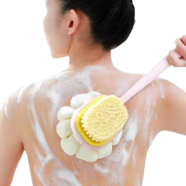 Bàn chải tắm tóc mềm dài xốp hai mặt - tẩy tế bào chết lưng, giao hàng địa phương nhanh