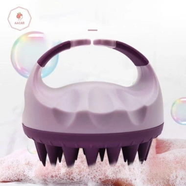 Bàn chải tóc silicone AACAR - Massage da đầu tròn mềm di động, 31.570