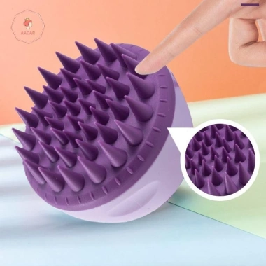 Bàn chải tóc silicone AACAR - Massage da đầu tròn mềm di động, 31.570