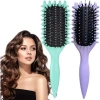 Bàn chải uốn tóc lông tơ tự nhiên 1 chiếc Tạo lọn mượt không hư tổn giá 76.450đ
