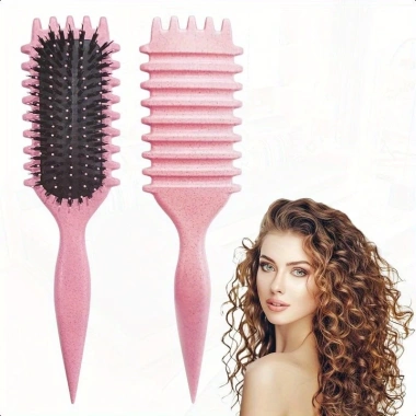 Bàn chải uốn tóc lông tơ tự nhiên 1 chiếc Tạo lọn mượt không hư tổn giá 76.450đ