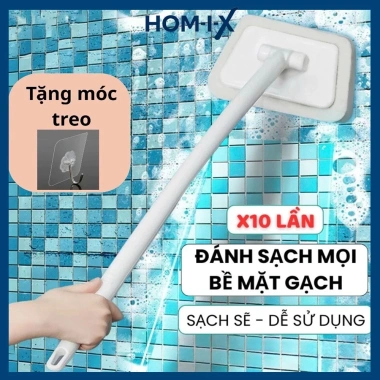Bàn chải vệ sinh đa năng bọt biển, tay cầm dài tháo rời, sạch bếp và phòng tắm nhanh