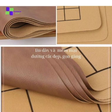 Bàn Cờ Tướng Da PU Mịn - Chống Trơn Trượt, Gấp Gọn, Chống Nước, Giá 90k