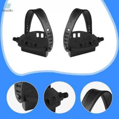 Bàn đạp xe đạp tập thể dục 2 chiếc, dây đeo, trục 9/16 inch, chống trượt - 188.100₫