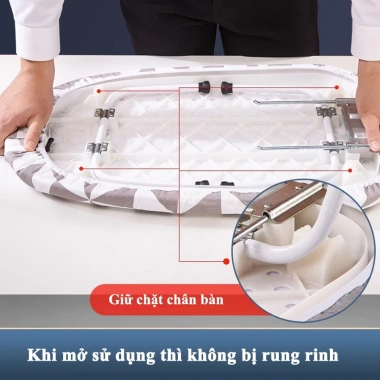 Bàn để ủi quần áo YUYU gấp gọn inox chống bỏng, chống rung lắc cho gia đình - Giá ưu đãi 217.357 VND 6